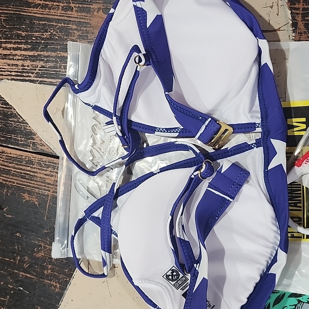 DIXXON FLAG RED WHITE & BLUE BIKINI SWIMSUIT New! Size M - Picture 3 of 4
